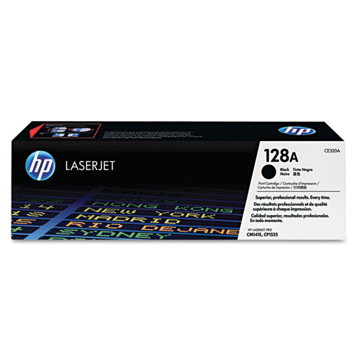 HP 128A, (CE320A) Black Original LaserJet Toner Cartridge-(HEWCE320A)