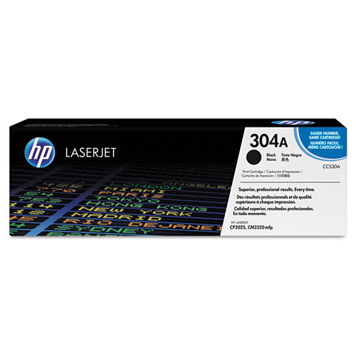 HP 304A, (CC530A) Black Original LaserJet Toner Cartridge-(HEWCC530A)