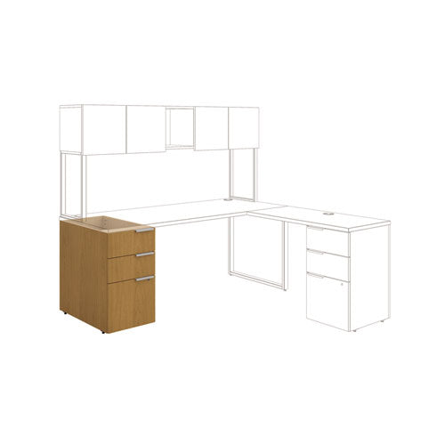 Voi Support Pedestal, Left or Right, 3-Drawers: Box/Box/File, Legal/Letter, Harvest, 16" x 30" x 28.5"-(HONVSP30XC)