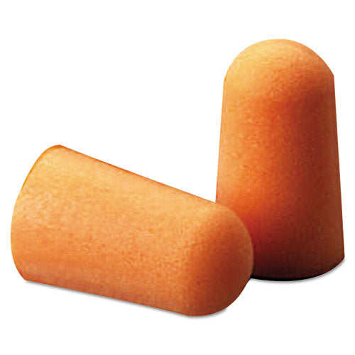 Foam Single-Use Earplugs, Cordless, 29NRR, Orange, 200 Pairs-(MMM1100)