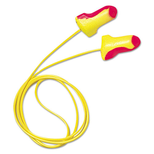 LL-30 Laser Lite Single-Use Earplugs, Corded, 32NRR, Magenta/Yellow, 100 Pairs-(HOWLL30)