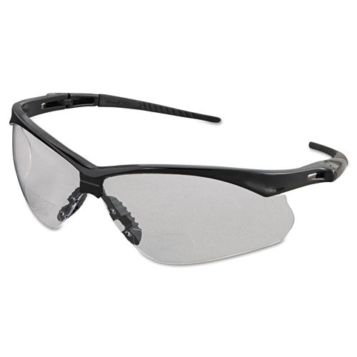 V60 Nemesis Rx Reader Safety Glasses, Black Frame, Clear Lens, +2.5 Diopter Strength-(KCC28627)