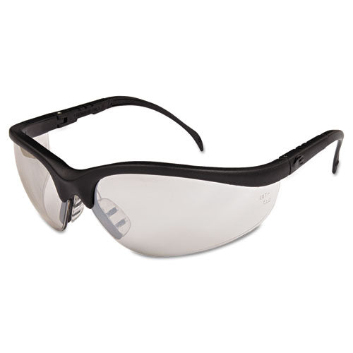 Klondike Safety Glasses, Black Matte Frame, Clear Mirror Lens-(CRWKD119)