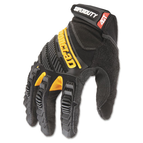 SuperDuty Gloves, Large, Black/Yellow, 1 Pair-(IRNSDG204L)