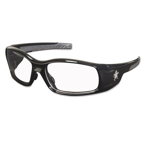 Swagger Safety Glasses, Black Frame, Clear Lens-(CRWSR110)