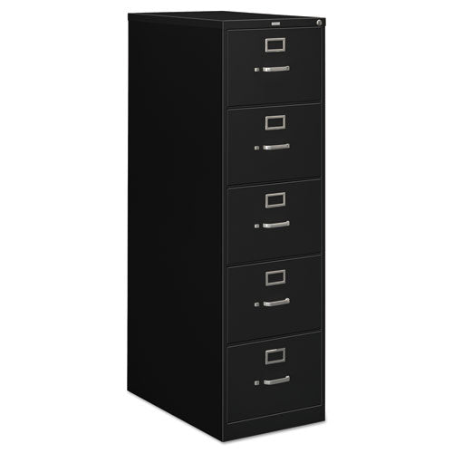 210 Series Vertical File, 5 Legal-Size File Drawers, Black, 18.25" x 28.5" x 60"-(HON215CPP)