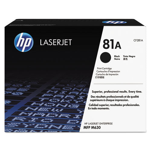 HP 81A, (CF281A) Black Original LaserJet Toner Cartridge-(HEWCF281A)