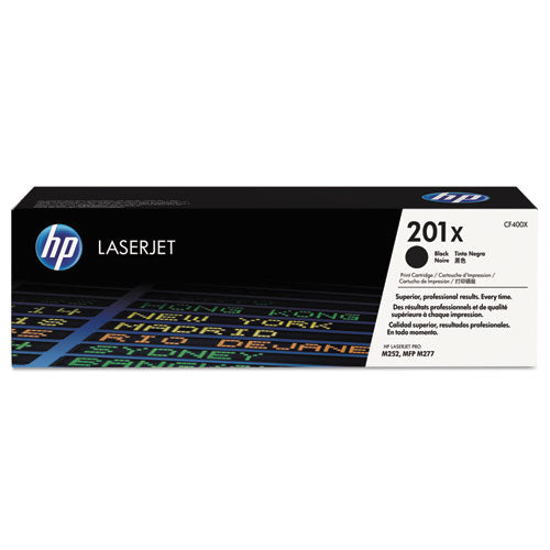 HP 201X, (CF400X) High-Yield Black Original LaserJet Toner Cartridge-(HEWCF400X)