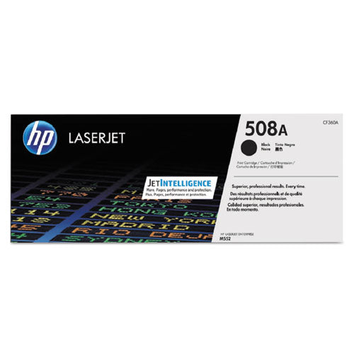 HP 508A, (CF360A) Black Original LaserJet Toner Cartridge-(HEWCF360A)