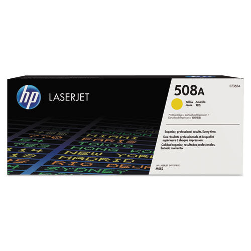 HP 508A, (CF362A) Yellow Original LaserJet Toner Cartridge-(HEWCF362A)