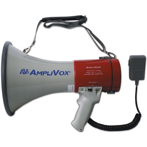 MityMeg Piezo Dynamic Megaphone with Coiled Microphone, 25 W-(APLS602MR)