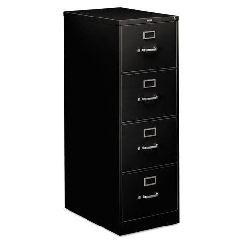 310 Series Vertical File, 4 Legal-Size File Drawers, Black, 18.25" x 26.5" x 52"-(HON314CPP)