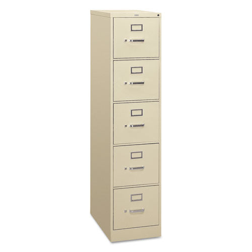 310 Series Vertical File, 5 Letter-Size File Drawers, Putty, 15" x 26.5" x 60"-(HON315PL)