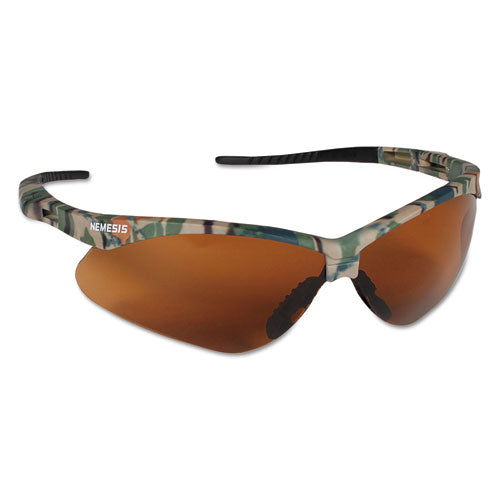 Nemesis Safety Glasses, Camo Frame, Bronze Lens-(KCC19644)