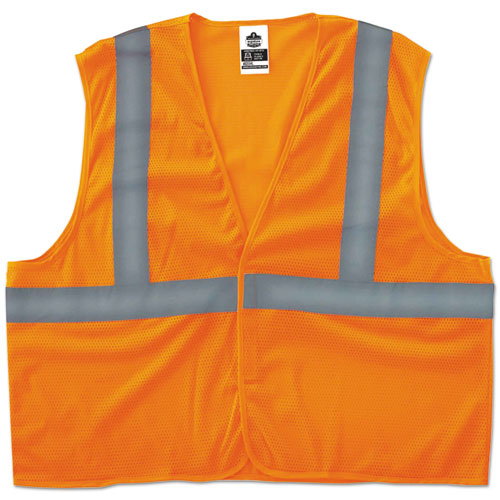 GloWear 8205HL Type R Class 2 Super Econo Mesh Vest, Small to Medium, Orange-(EGO20963)