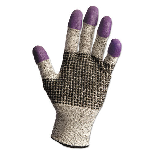 G60 Purple Nitrile Gloves, 230 mm Length, Medium/Size 8, Black/White, 12 Pairs/Carton-(KCC97431CT)