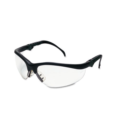 Klondike Plus Safety Glasses, Black Frame, Clear Lens-(CRWKD310)