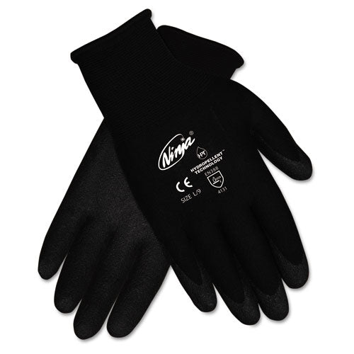 Ninja HPT PVC coated Nylon Gloves, X-Large, Black, Pair-(CRWN9699XL)