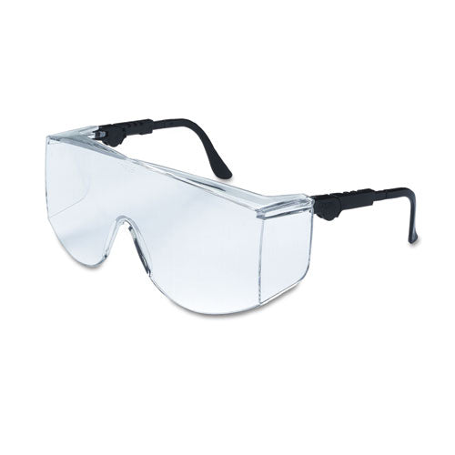 Tacoma Wraparound Safety Glasses, Black Frames, Clear Lenses-(CRWTC110XL)