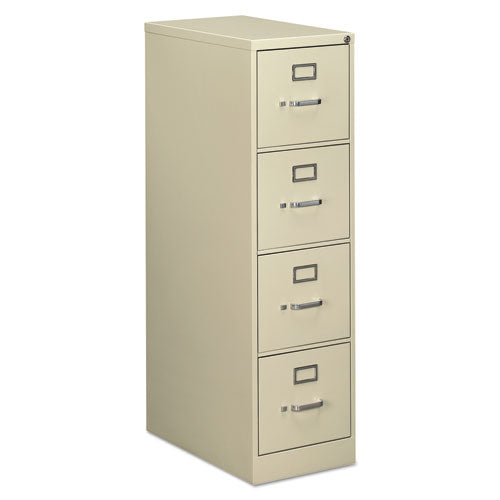 Economy Vertical File, 4 Letter-Size File Drawers, Putty, 15" x 25" x 52"-(ALEHVF1552PY)