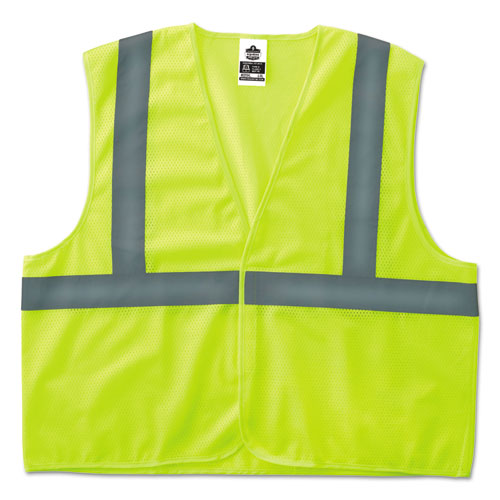 GloWear 8205HL Type R Class 2 Super Econo Mesh Safety Vest, Small/Medium, Lime-(EGO20973)