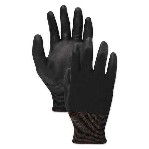 PU Palm Coated Gloves, Black, Size 10 (X-Large), Dozen-(BWK0002810)