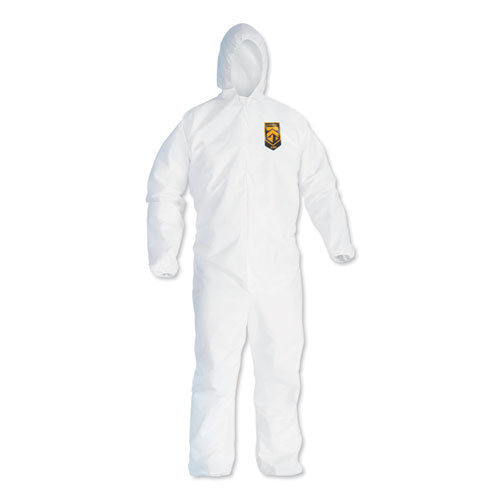 A40 Elastic-Cuff and Ankles Hooded Coveralls, X-Large, White, 25/Carton-(KCC44324)