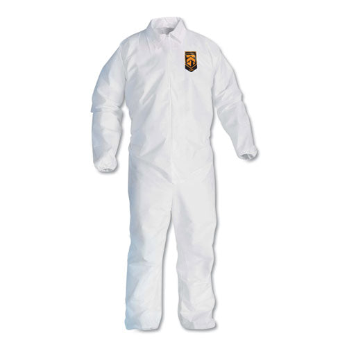 A40 Coveralls, Elastic Wrists/Ankles, X-Large, White-(KCC44314)