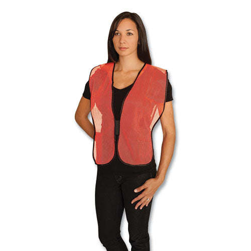 Hook and Loop Safety Vest, One Size Fits Most, Hi-Viz Orange-(PID3000800OR)