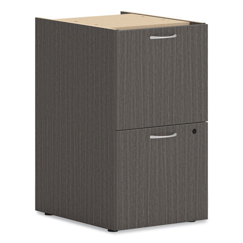 Mod Support Pedestal, Left or Right, 2 Legal/Letter-Size File Drawers, Slate Teak, 15" x 20" x 28"-(HONPLPSFFLS1)