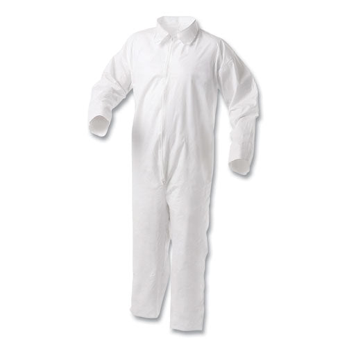 A35 Liquid and Particle Protection Coveralls, Zipper Front, 2X-Large, White, 25/Carton-(KCC38920)