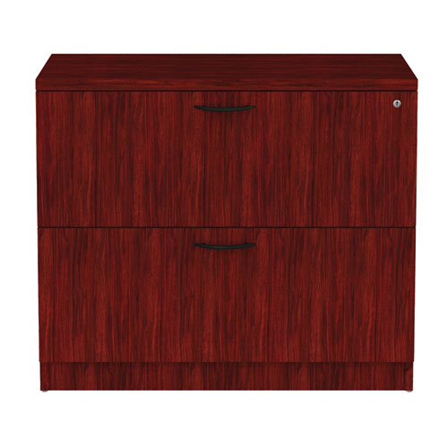 Alera Valencia Series Lateral File, 2 Legal/Letter-Size File Drawers, Mahogany, 34" x 22.75" x 29.5"-(ALEVA513622MY)