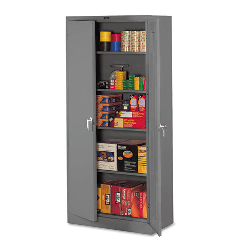 78" High Deluxe Steel Storage Cabinet, 36w x 24d x 78h, Medium Gray-(TNN2470MGY)